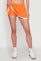 Womens Daisy Varsity Stripe Pleated Skort,
