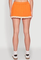 Womens Daisy Varsity Stripe Pleated Skort,