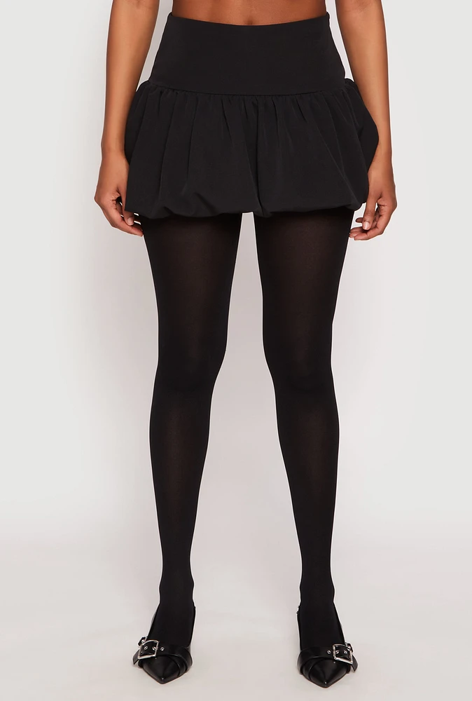 Womens Side Zip Mini Bubble Skirt,