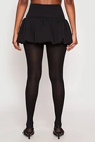 Womens Side Zip Mini Bubble Skirt, Black, Size L