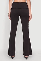Womens Haute Monde Fold Over Waist Wide Leg Pants,
