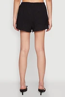 Womens Haute Monde Starfish Decorative Stitch Shorts, Black,