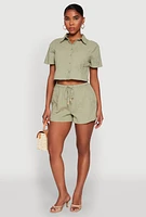 Womens Haute Monde Starfish Decorative Stitch Shorts, L