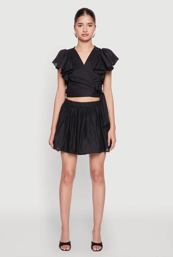 Womens Haute Monde Pleated Skirt, Black, Size L