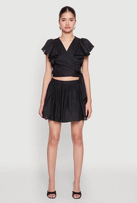 Womens Haute Monde Pleated Skirt, Black, Size L
