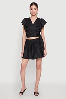 Womens Haute Monde Pleated Skirt, Black, Size L