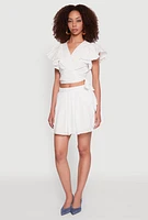 Womens Haute Monde Pleated Skirt, White, Size L