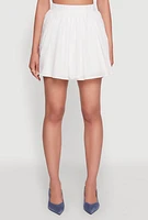 Womens Haute Monde Pleated Skirt, White, Size L