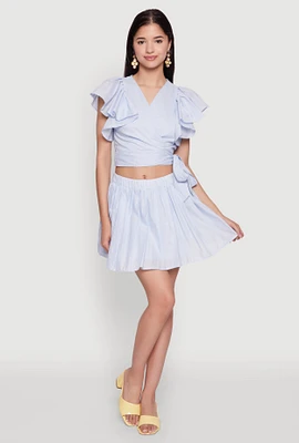 Womens Haute Monde Pleated Skirt, Blue, Size S