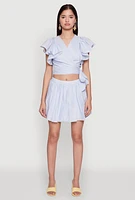 Womens Haute Monde Pleated Skirt, Blue, Size S