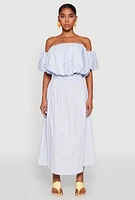 Womens Haute Monde Off The Shoulder Puff Sleeve Top,
