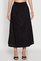 Womens Haute Monde High Waist Midi Skirt, Black,