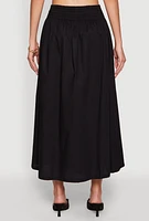 Womens Haute Monde High Waist Midi Skirt, Black,