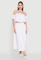 Womens Haute Monde High Waist Midi Skirt, White, Size M