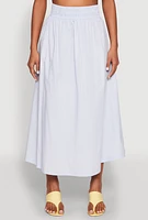 Womens Haute Monde High Waist Midi Skirt, Blue, Size L