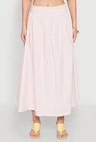 Womens Haute Monde High Waist Midi Skirt, Pink, Size M