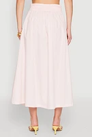 Womens Haute Monde High Waist Midi Skirt, Pink, Size M