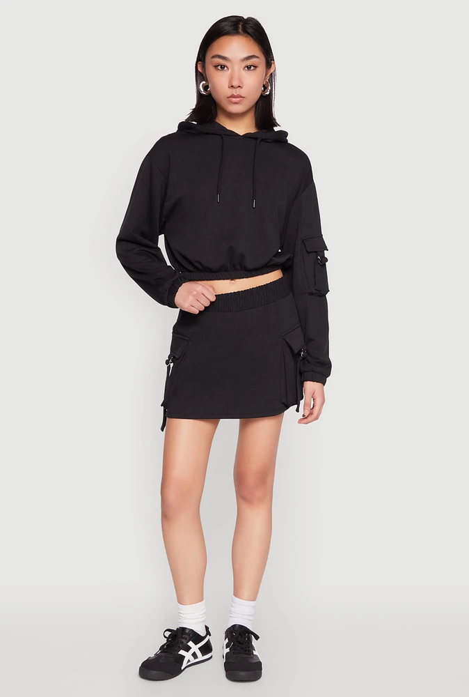 Womens Iris Fleece Cargo Skort, S