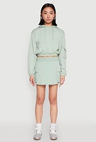Womens Iris Fleece Cargo Skort, Green, Size M