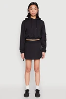 Womens Iris Fleece Cargo Pocket Pullover Hoodie,