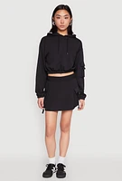 Womens Iris Fleece Cargo Pocket Pullover Hoodie,