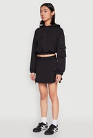 Womens Iris Fleece Cargo Pocket Pullover Hoodie,