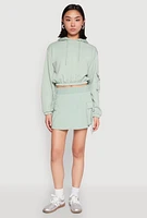 Womens Iris Fleece Cargo Pocket Pullover Hoodie,