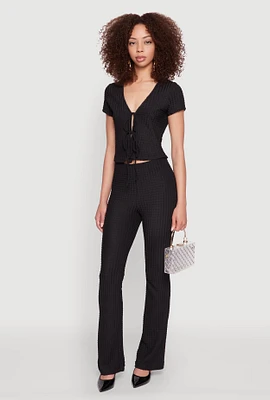 Womens Iris Textured Knit Dress Pants,