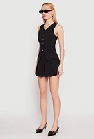 Womens Iris Ponte Waistcoat, Black, Size L
