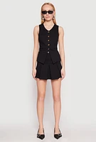 Womens Iris Ponte Pleated Mini Skirt,