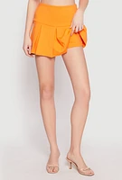 Womens Iris Ponte Pleated Mini Skirt,