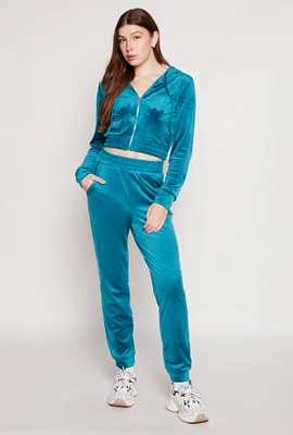 Womens Iris Pull On Velour Joggers,