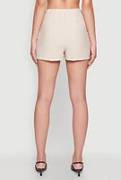 Womens Pinstripe Skort, Khaki, Size S