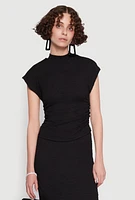 Womens Iris Textured Knit Blouse, Black, Size M