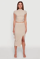 Womens Iris Textured Knit Blouse,