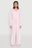 Womens Iris Side Striped Sweatpants, Pink, Size L