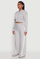 Womens Iris Zip Front Hoodie, Grey, Size M
