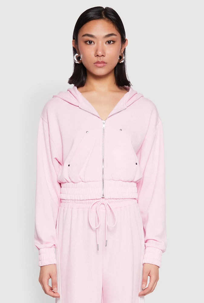 Womens Iris Zip Front Hoodie, M