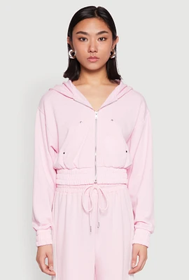 Womens Iris Zip Front Hoodie, M