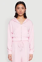 Womens Iris Zip Front Hoodie, M