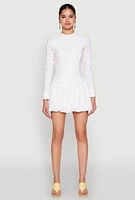 Womens Iris Double Zip Front Blouse, White, Size L