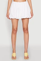 Womens Iris Bubble Mini Skirt, White,