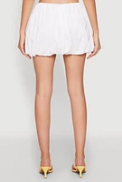 Womens Iris Bubble Mini Skirt, White,