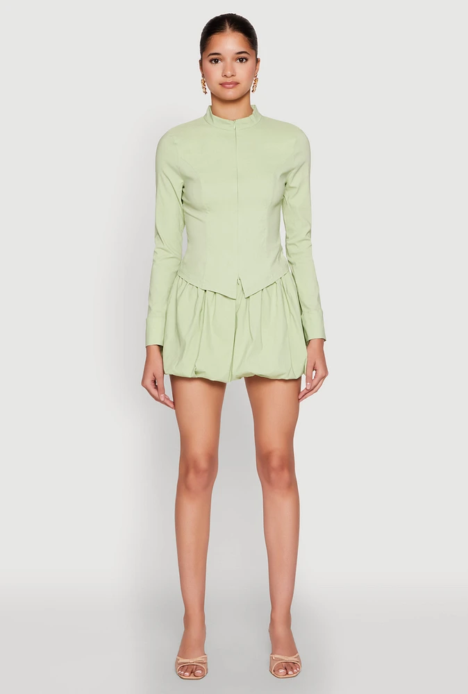 Womens Iris Bubble Mini Skirt,