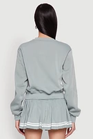 Womens V Neck Printed Pattern Sweatshirt,