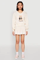 Womens High Waisted Varsity Stripe Skort,