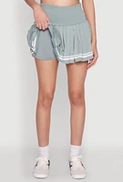 Womens High Waisted Varsity Stripe Skort,