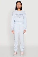 Womens Fold Over Waistband Joggers,