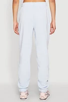 Womens Fold Over Waistband Joggers, Blue, Size XL