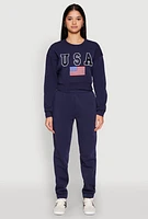 Womens Fold Over Waistband Joggers,